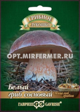 Мицелий Белый гриб Сосновый на зерновом субстрате 15 мл (Гавриш)