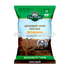Торф верховой кислый  10л (рН=2,5) Сад Чудес 5/210 Норд Палп