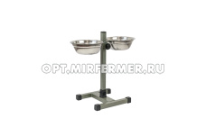 Кормушка металл 2*0,5л регул. ЧИП h30см 1/1