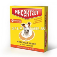 ВетА Капли д/собак Инсектал 4-10кг пипетка 0,8мл/45