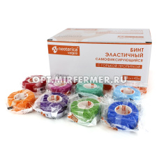 Бинт эласт. самофик. с горькой пропиткой 2,5см*4,5м (8 цв.)/48