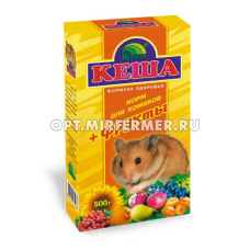 Корм д/хомяков с фруктами 500г КЕША 2/28  