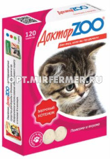 Мультивит. лакомства д/котят здоровый котенок 120таб(ш/б=6шт)/ДОКТОР ZOO