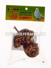 Лакомства д/попугаев Грибок цветы 40г БОСПА ЭКО 2/50