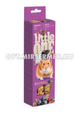 Лакомства д/хомяков, крыс, мышей и песчанок Палочки с ягодами 60г 2шт Little One (Литтл Ван) 2/8