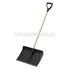 Лопата снег. 450*335 Крепыш пласт, ал.планка, с/ч дер. 1 сорт и Vручк /5 ЦИКЛ