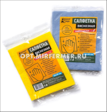 Салфетки вискозные (уп.3шт) 34*38см/100 ДС
