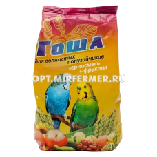 Корм д/попугаев с фруктами 500г ГОША пакет 2/25