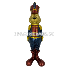 Фигурка декоративная Солдатик-зайка, L11,5 W10 H37 см