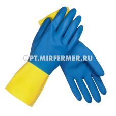 Перчатки латекс повышенной прочности с х/б напыл. внутри р-р M /12