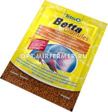 Корм д/рыб Tetra (ТЕТРА) Betta Granules Sachet д/петушков гранулы пакет 5г /25