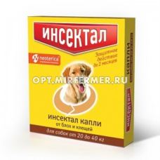 ВетА Капли д/собак Инсектал 20-40кг пипетка 2,9мл/60