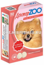 Мультивит. лакомства д/собак со вкусом ветчины 90таб(ш/б=6шт)/ДОКТОР ZOO