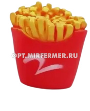 Игрушка резин Картошка Фри d9*9*3,5см/Китай