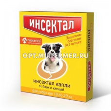 ВетА Капли д/собак Инсектал 10-20кг пипетка 1,5мл/45