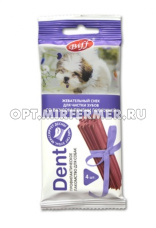 Лакомства д/собак мелк. пород Dent (жеват. снек) печень говяжья 40г 1/20