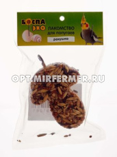 Лакомства д/попугаев Грибок ракушка 40г БОСПА ЭКО 3/50