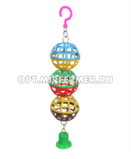 Игрушка д/птиц Погремушка 3 шарика Бриллиант 5/150