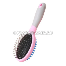 Расческа щетка 19*6см пластик ручка двусторонняя арт.10922-8680/ЧД