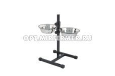 Кормушка металл 2*0,35л регул. Эко h30см 1/1