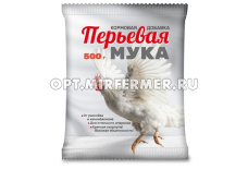 Мука перьевая 0,5кг д/сх птиц Ваше Хозяйство 1/12 ВХ