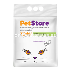 Наполнитель PET STORE (Пет Стор) комкующийся ТОФУ Зеленый чай 5л 1/5/240