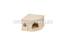Домик дерев д/грызунов мелких ECO Угловой 13*13*h8см 1/1