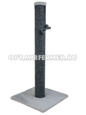 Когтеточка столбик Дарэленд 35*35*79см (мех,ковролин) цвет серый 1/1