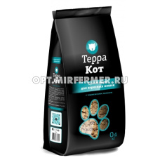 Корм д/кошек сух 400г с норвежским лососем Терра Кот/10