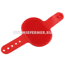 Щетка д/вычесывания и мытья животных 12*8,5см с пластик зубьями и регулир. ручкой арт.10922-8518 1/1