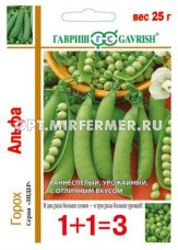 Горох Альфа лущильный 25г Ранн (Гавриш) 1+1