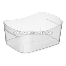 Корзина 1,6л прямоуг. прозрачная /5/24