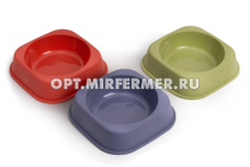 Миска пластик 0,45л 18,5*18,5*5см микс арт.2024-8863 1/1/ЧД