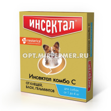 ВетА Капли д/собак Инсектал Комбо (клещи и гельминты) 1-4кг пипетка 0,4мл/45