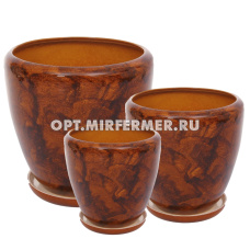 Лето-Комплект из 3х (11,5л, 5л, 1,8л, с под.)коричневый