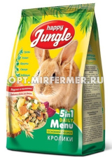 Корм д/кроликов молодых 400г Happy Jungle (Хеппи Джангл)/18