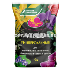 Грунт для цветов  3л Цветочный Рай 6/504 БХЗ