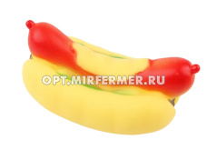 Игрушка резин Хот Дог 10*6*4,5см/Китай