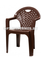 Стул пластик. 58,5*54*80см коричневый/4