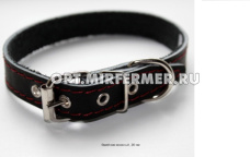 Ошейник кожаный 20мм дл.45см, об.ш.33-41см/ОК-20 2/1