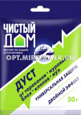 Дуст 50г Чистый дом от тараканов,блох,клоп,муравьев 10/50 ТЭ