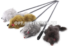 Игрушка дразнилка Мышка 46см арт.SASP8208 1/12 ЧД