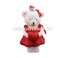 Декор подвесной Мишка с сердцем, L10,8W6,5H5,8см