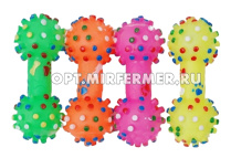 Игрушка резин Гантель с шипами 11*4см/Китай