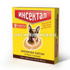 ВетА Капли д/собак Инсектал 40-60кг пипетка 4,3мл/60