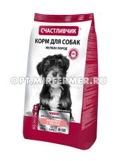 Корм д/собак мелк.пор сух 2кг Мини с индейкой и рисом Счастливчик/3