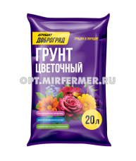 Грунт для цветов 20л Доброгряд 5/100 Агробалт